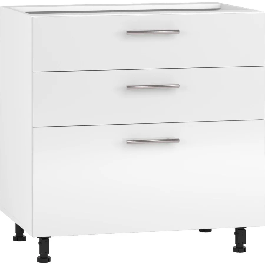 Lower cabinet with drawers VENTO D3S-80/82 white order